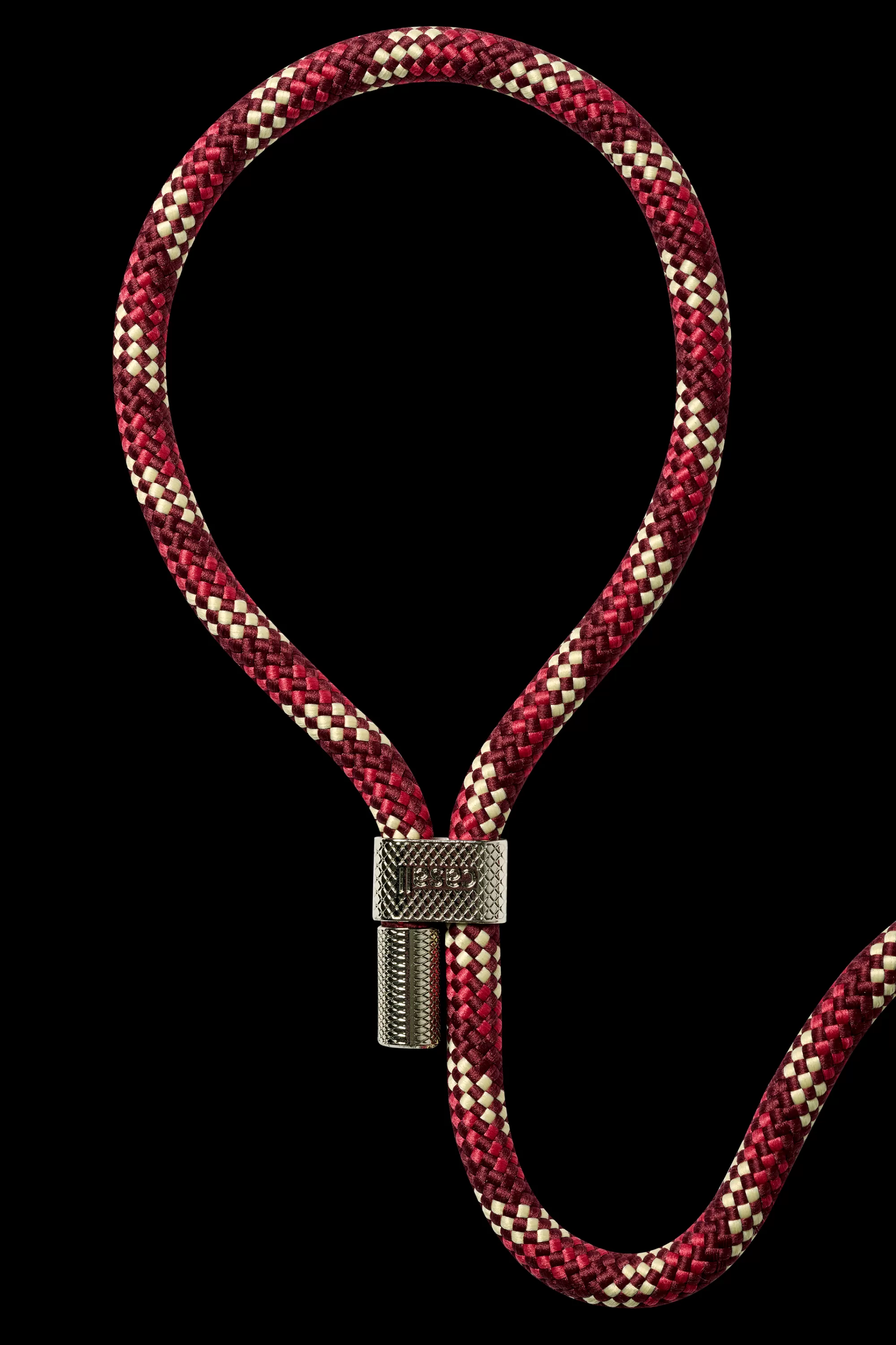 Casall Braided Yoga Carry Strap - Raspberry/Beige Cheap