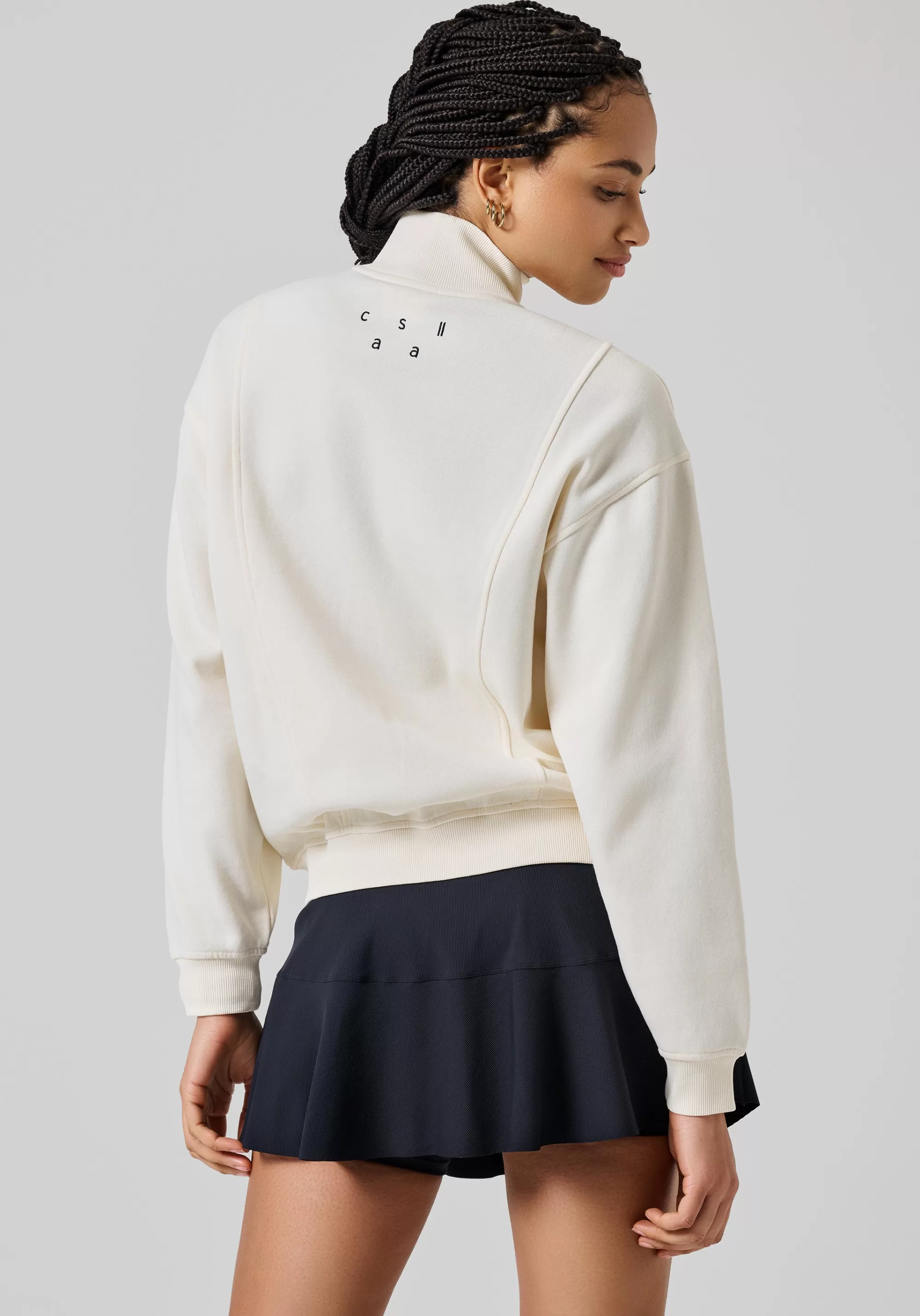 Casall Comfy Full Zip Sweater - Off White Flash Sale