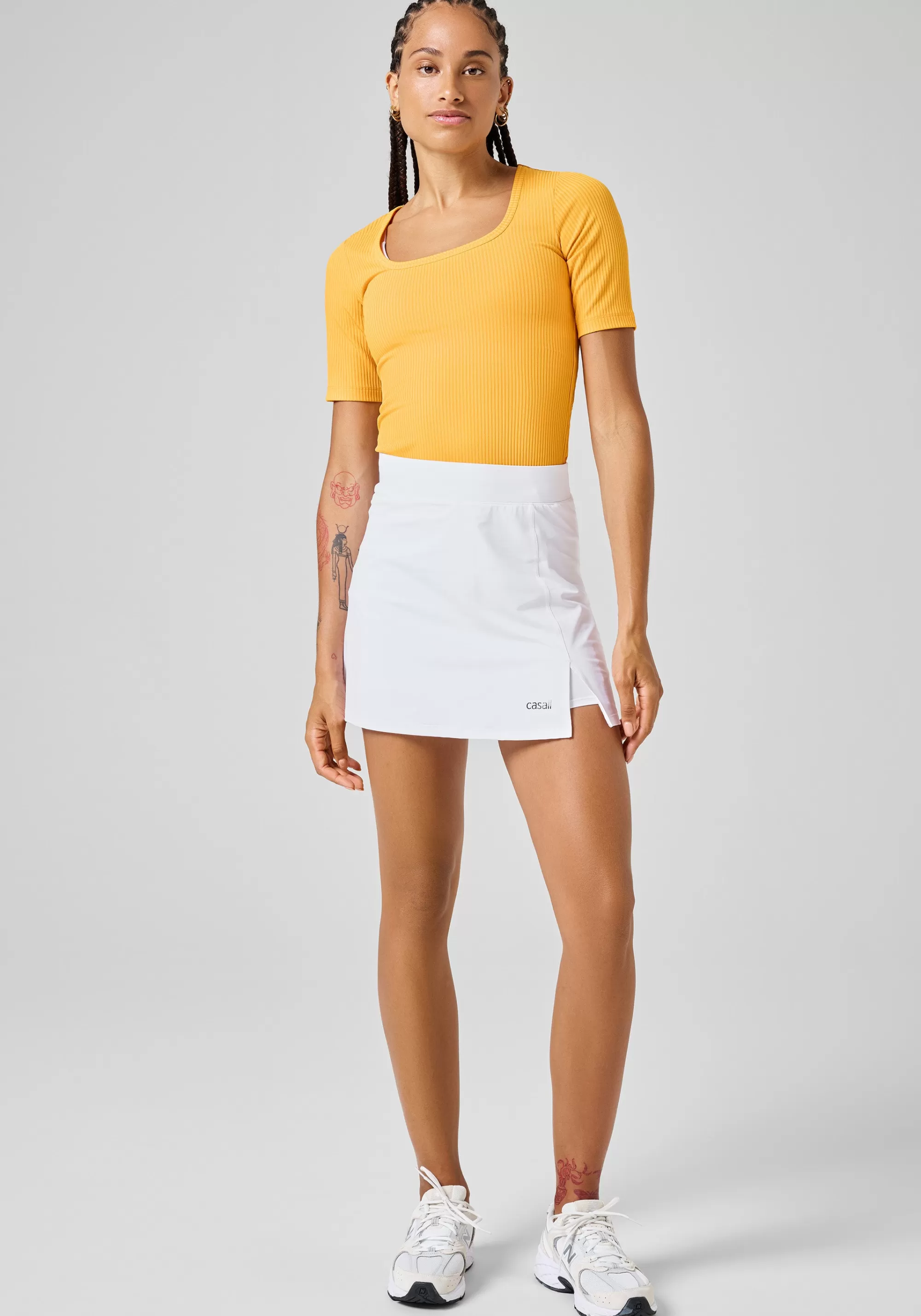 Casall Court Slit Skirt - White Fashion