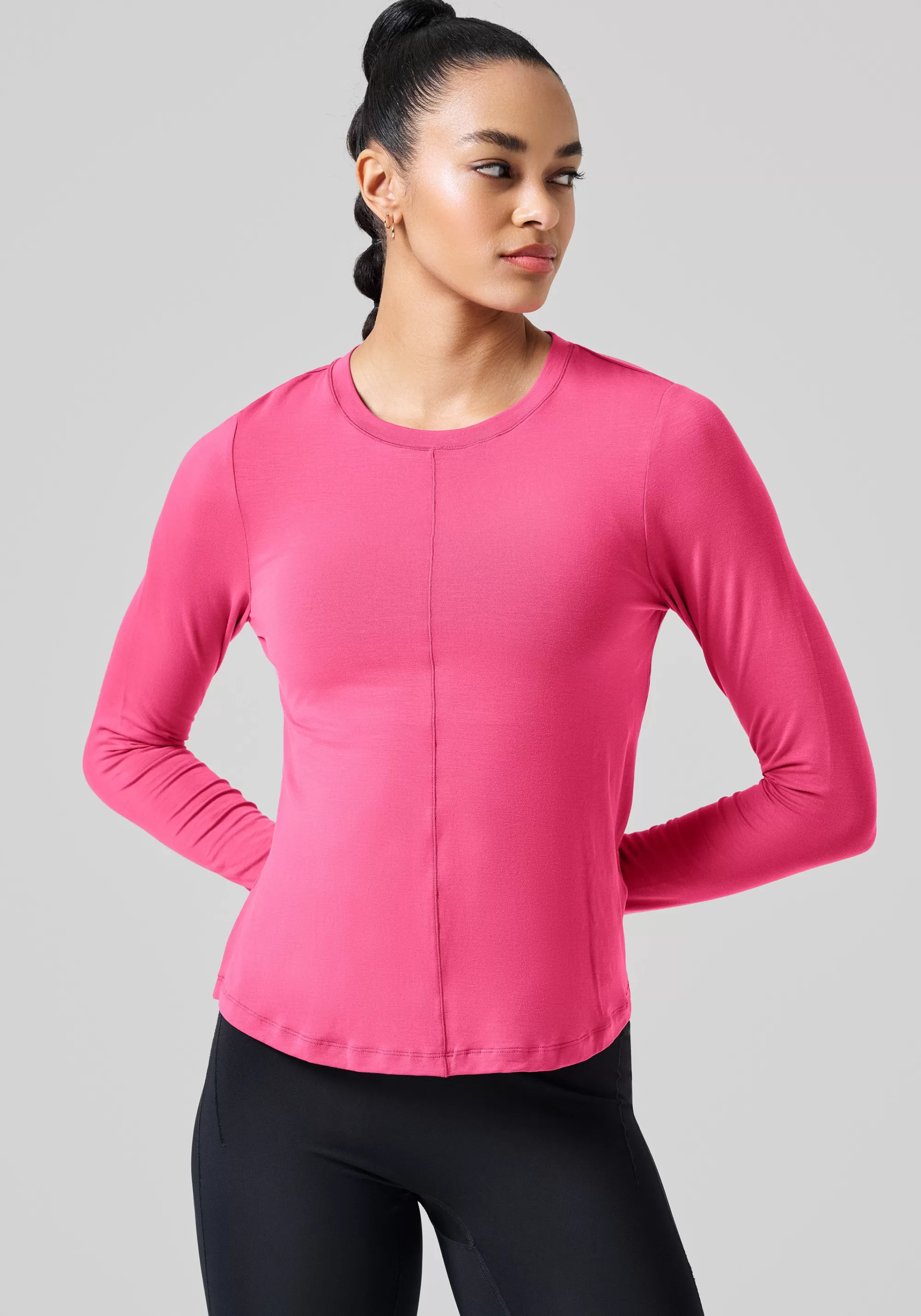 Casall Delight Crew Neck Long Sleeve - French Rose Outlet