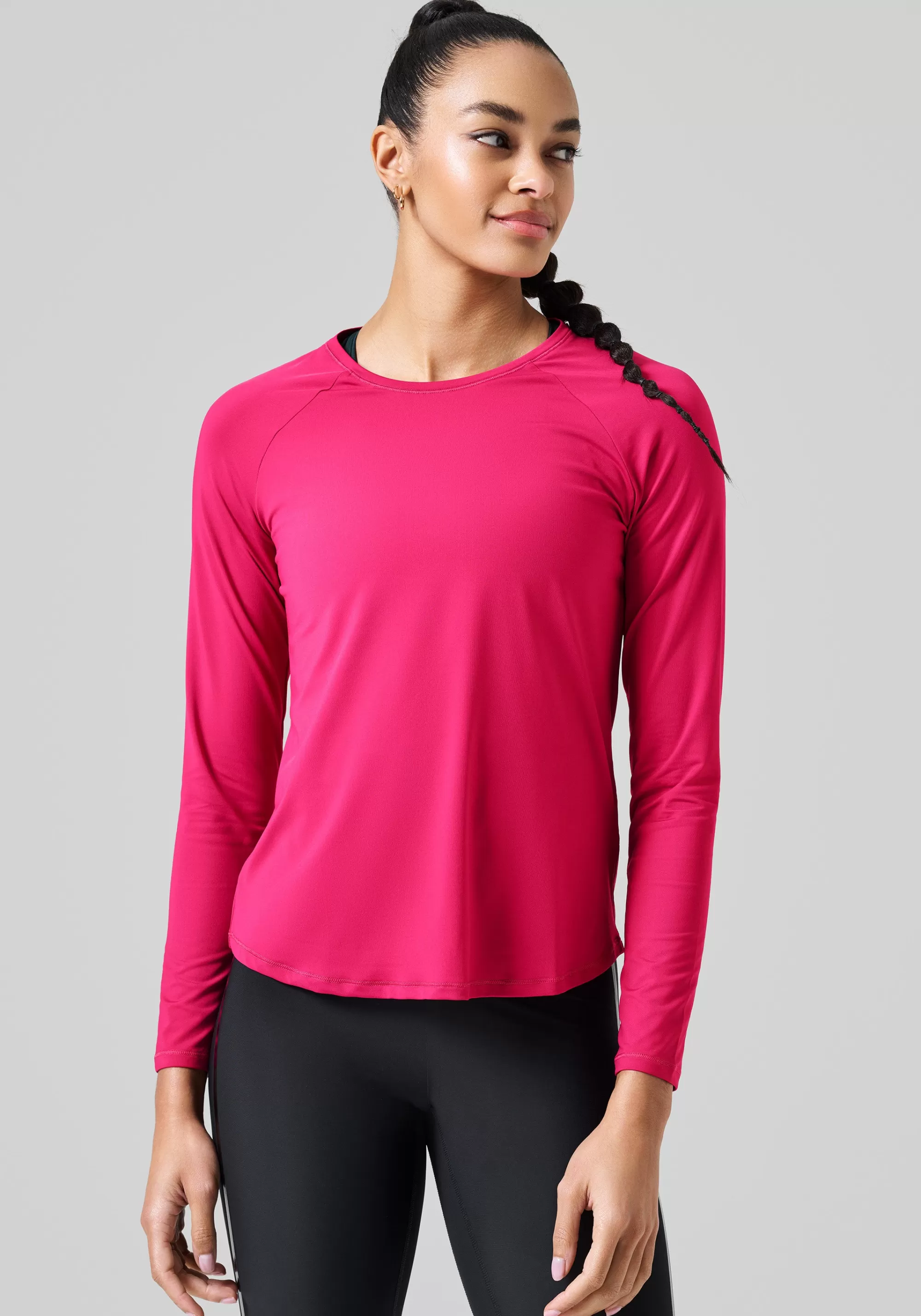 Casall Essential Long Sleeve - Punch Pink Hot