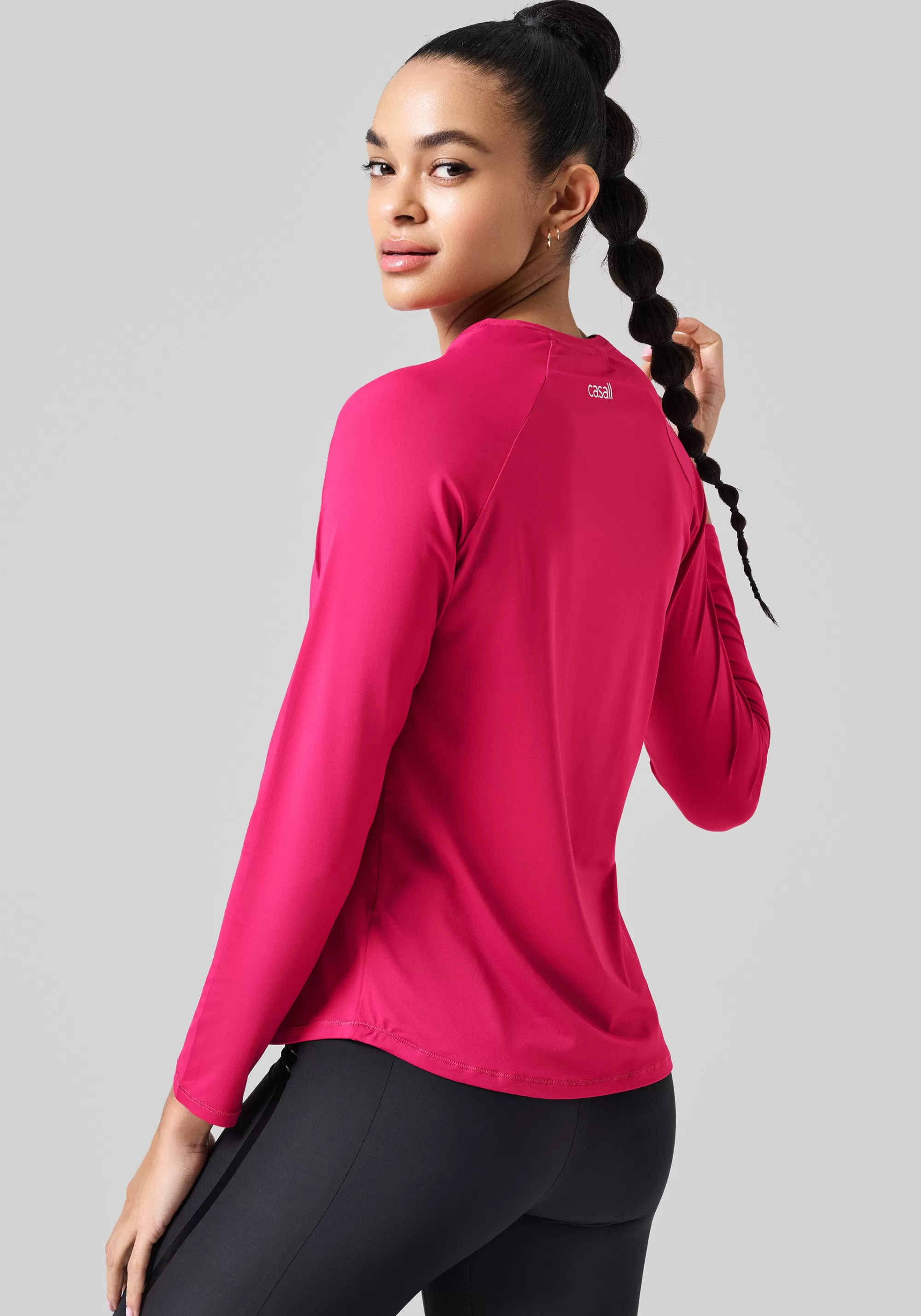 Casall Essential Long Sleeve - Punch Pink Hot