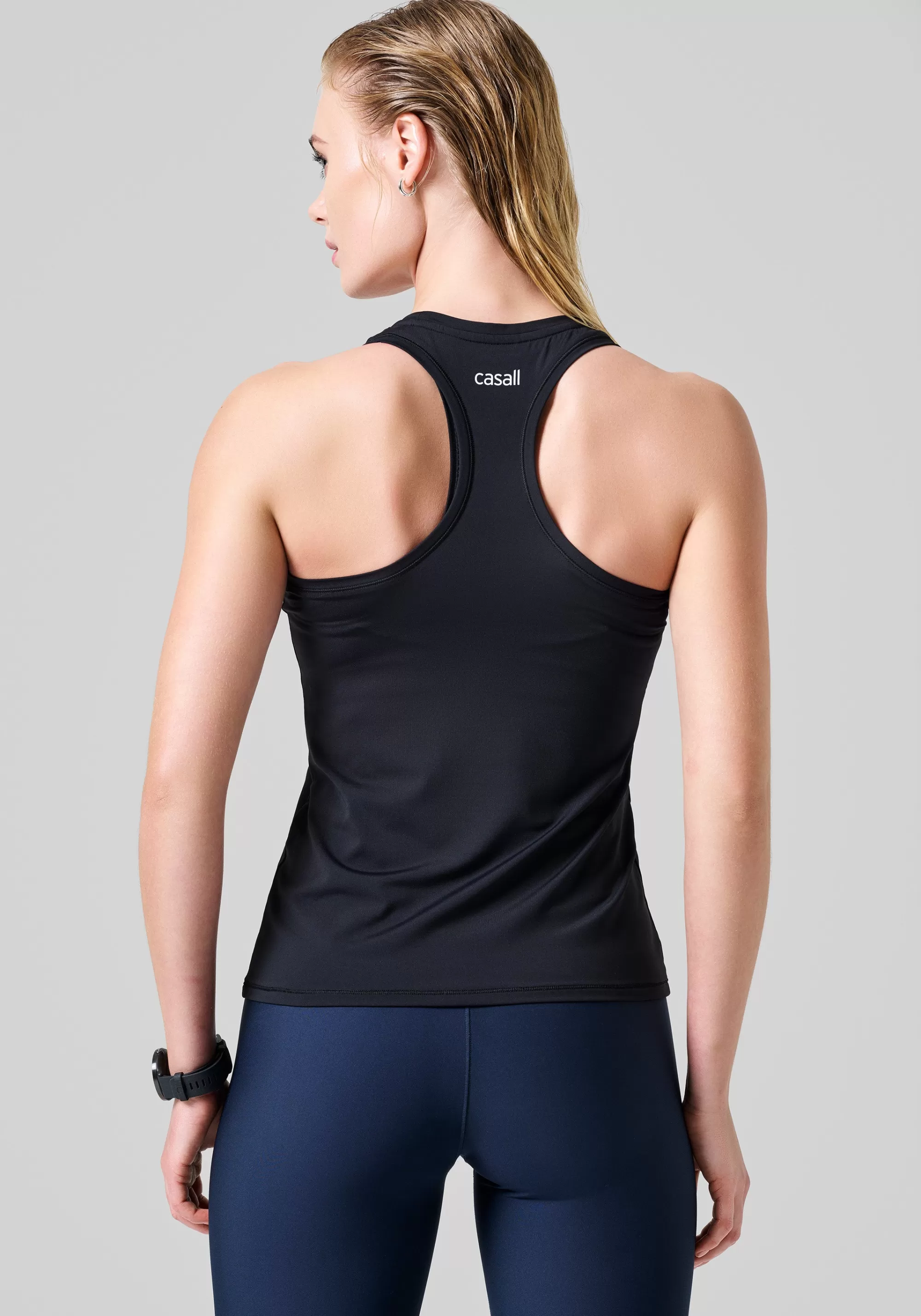 Casall Essential Racerback Tank - Black Outlet