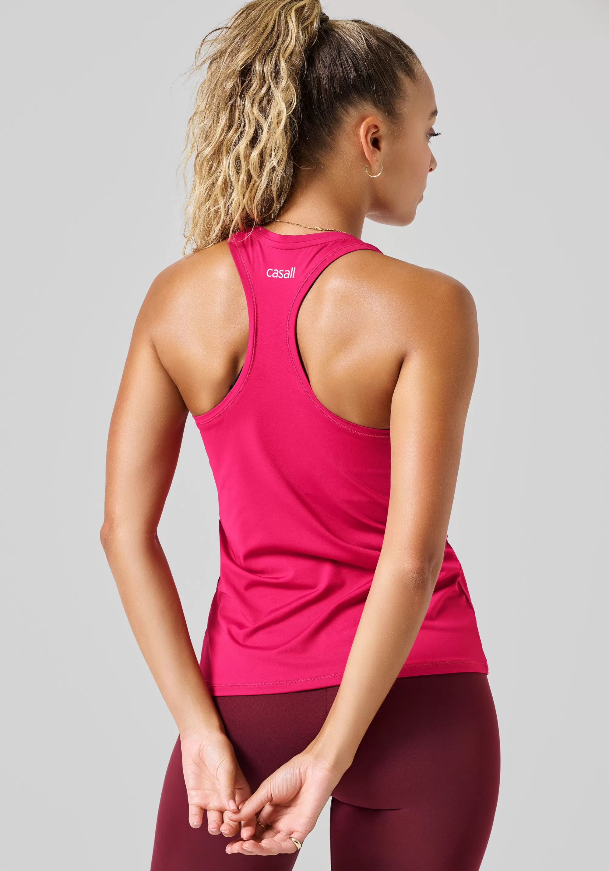 Casall Essential Racerback Tank - Punch Pink Sale