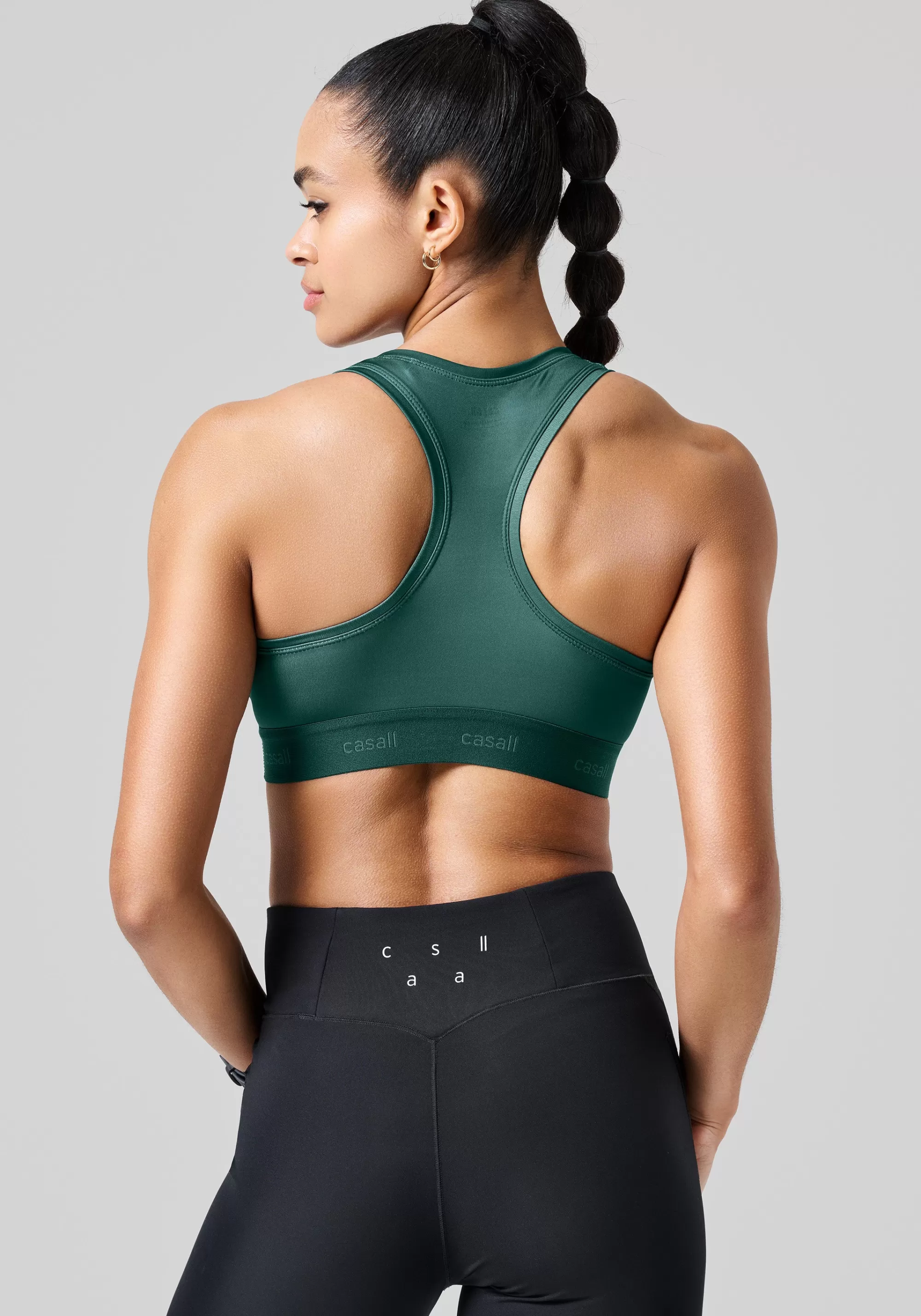 Casall Graphic Sports Bra - Dark Pine Best