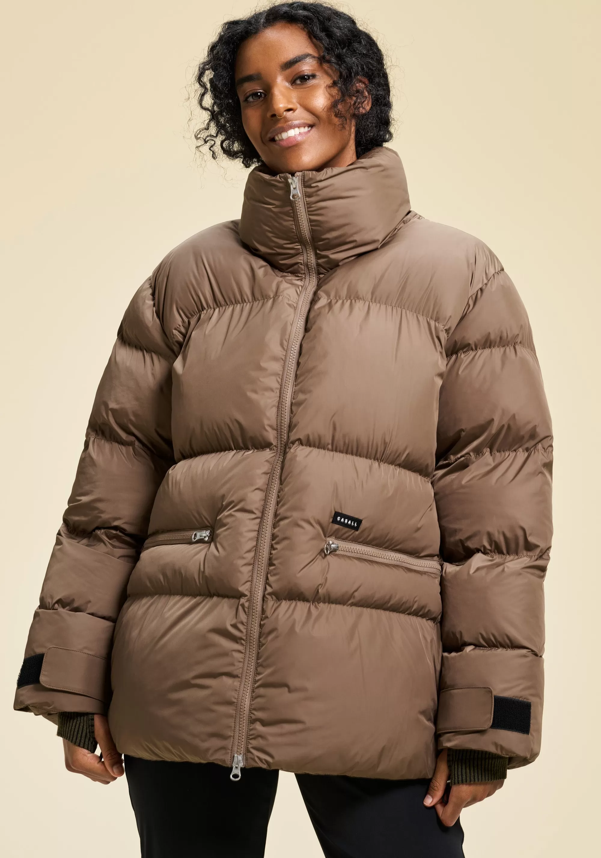 Casall Hero Puffer Jacket - Taupe Brown Hot