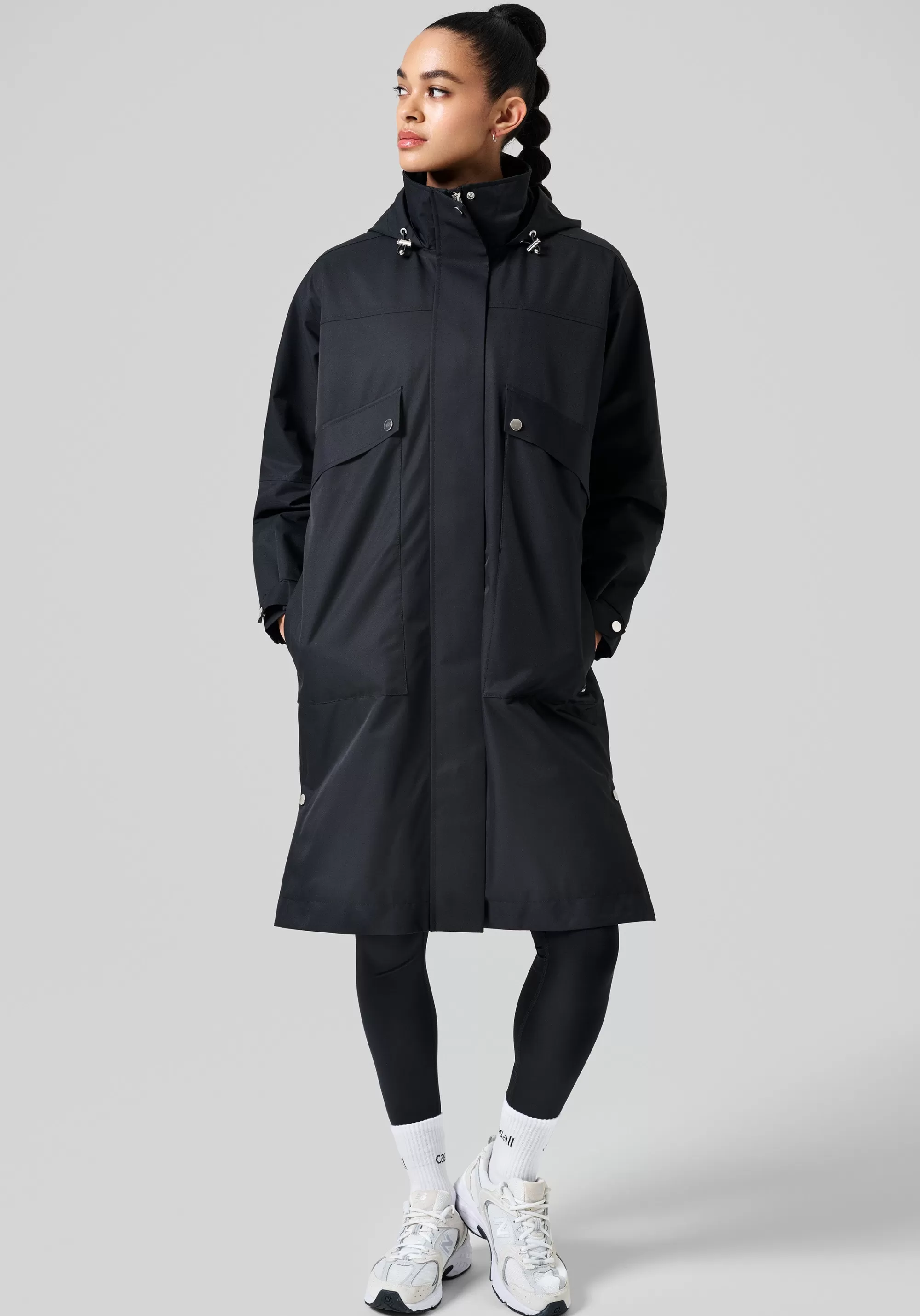 Casall Light Padded Rain Parka - Black Fashion