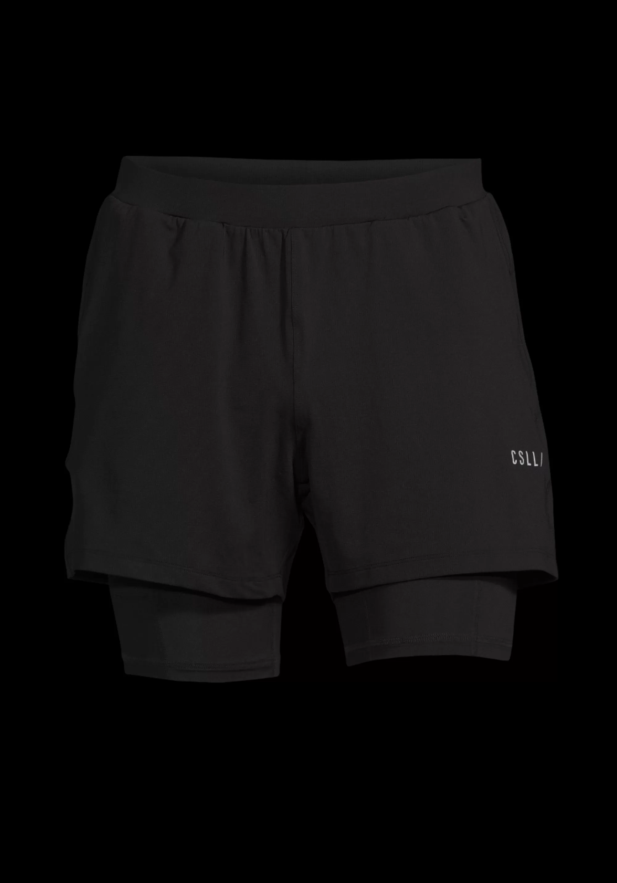 Casall M Double Layer Shorts - Black Discount