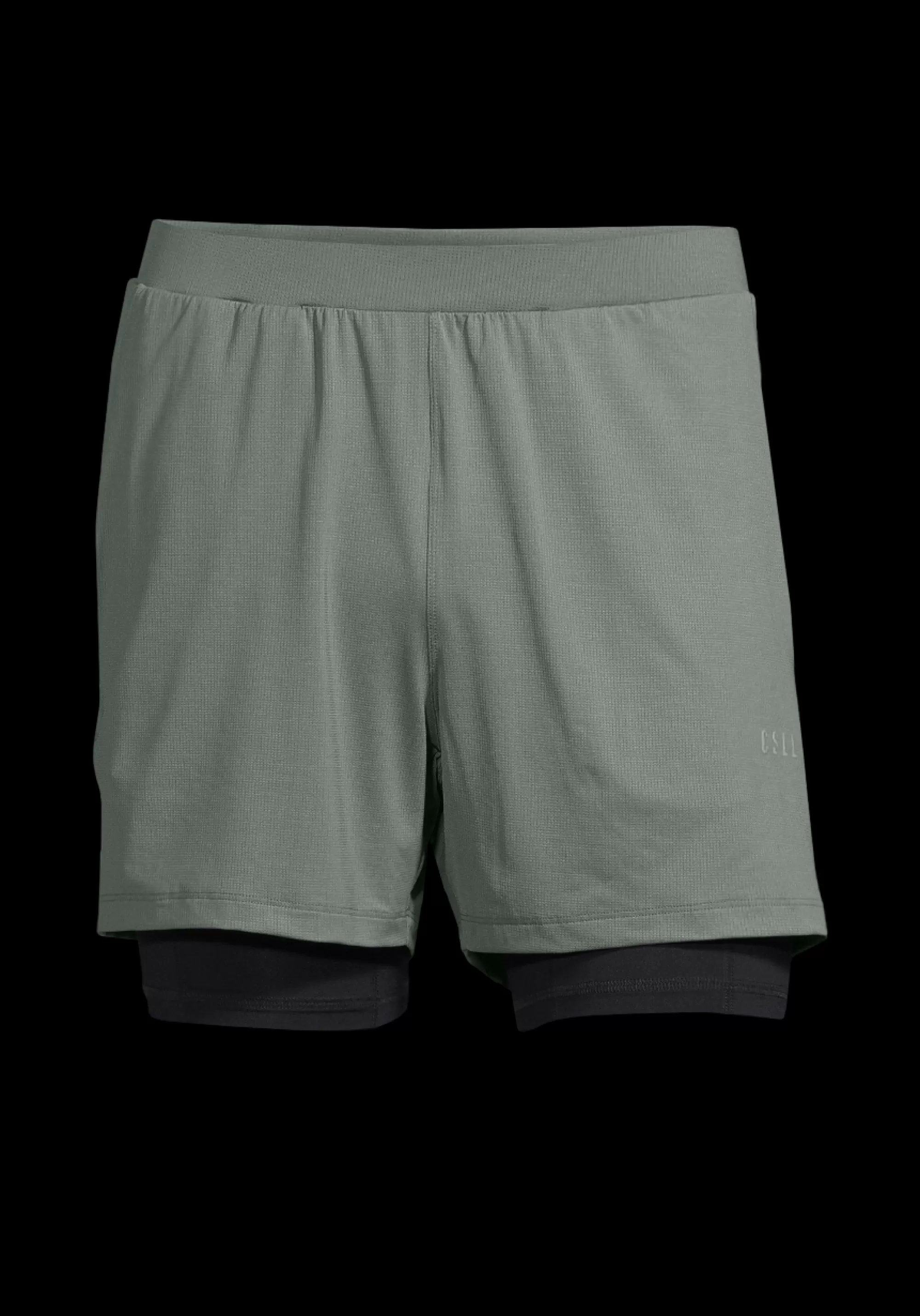 Casall M Double Layer Shorts - Sage Grey Cheap