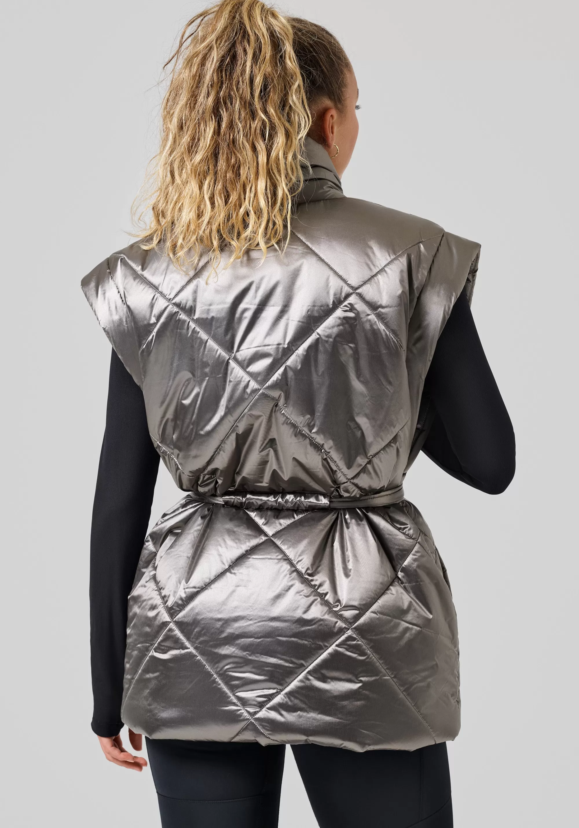 Casall Mellow Wrap Quilt Vest - Silver Fusion Best