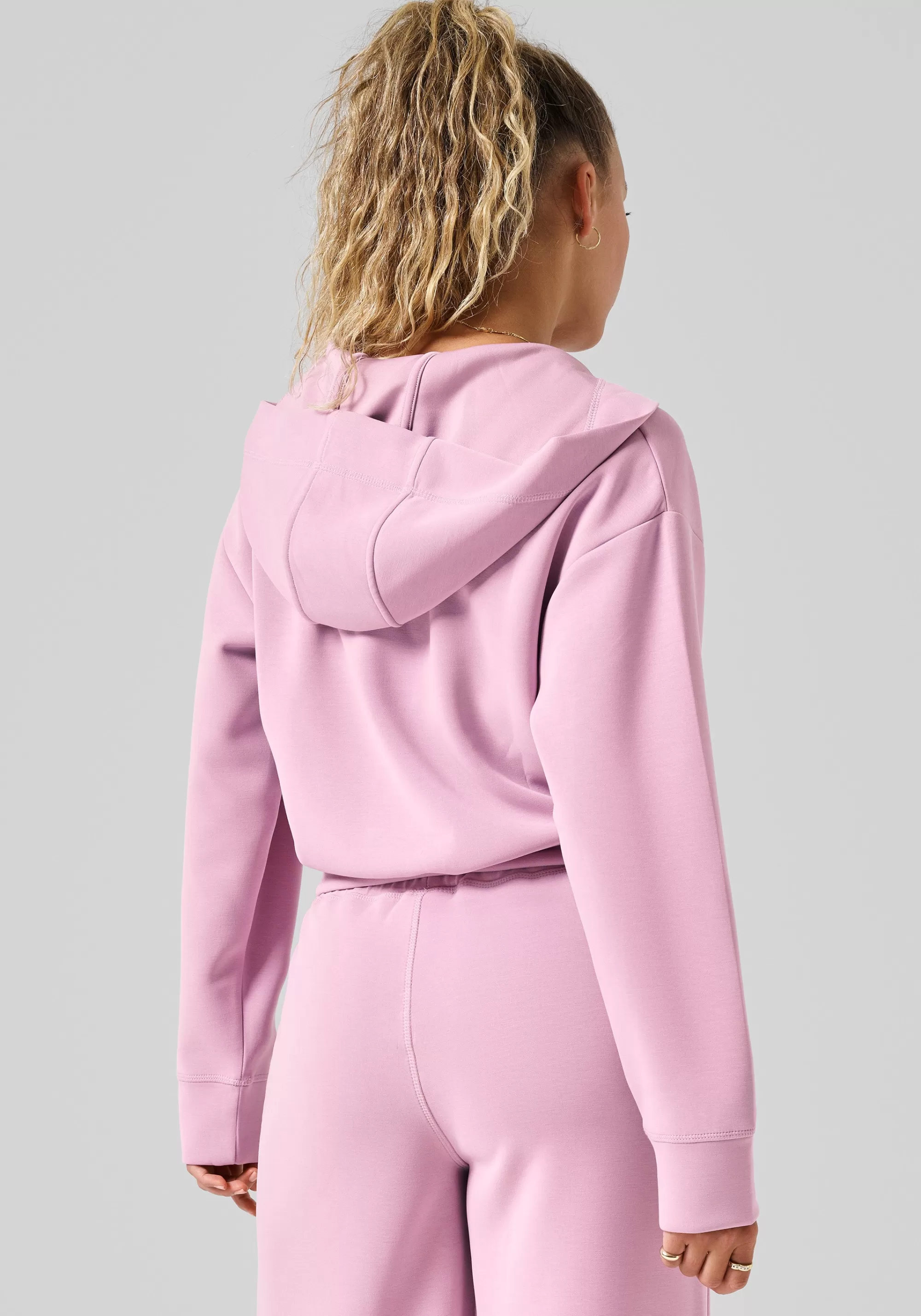 Casall Peachy V-Neck Hoodie - Winter Mauve Hot