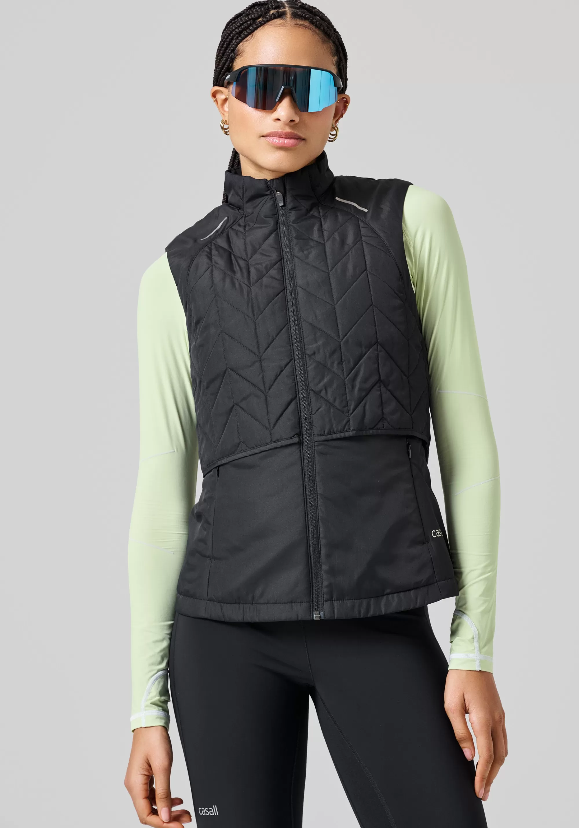 Casall Quilted Running Vest - Black New