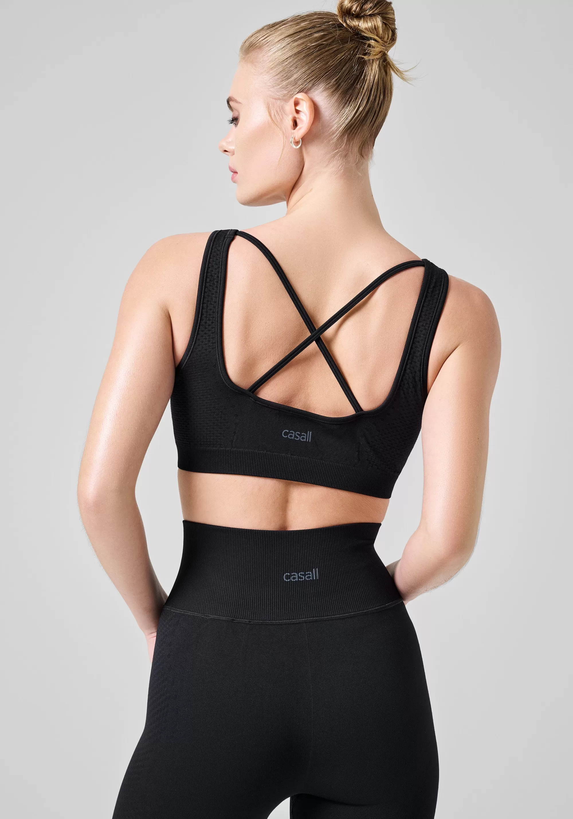 Casall Scallop Seamless Bralette - Black Online