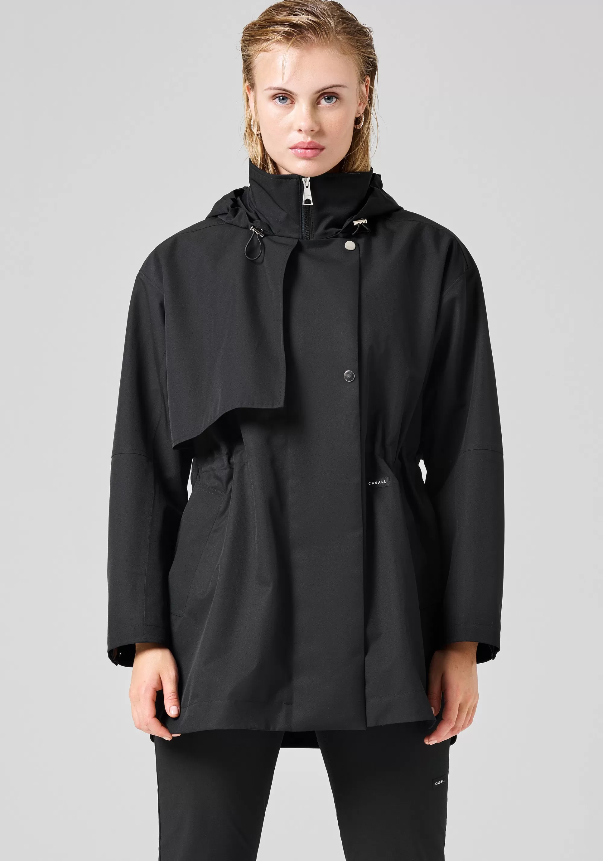 Casall Scandi Trench Rain Coat - Black Hot