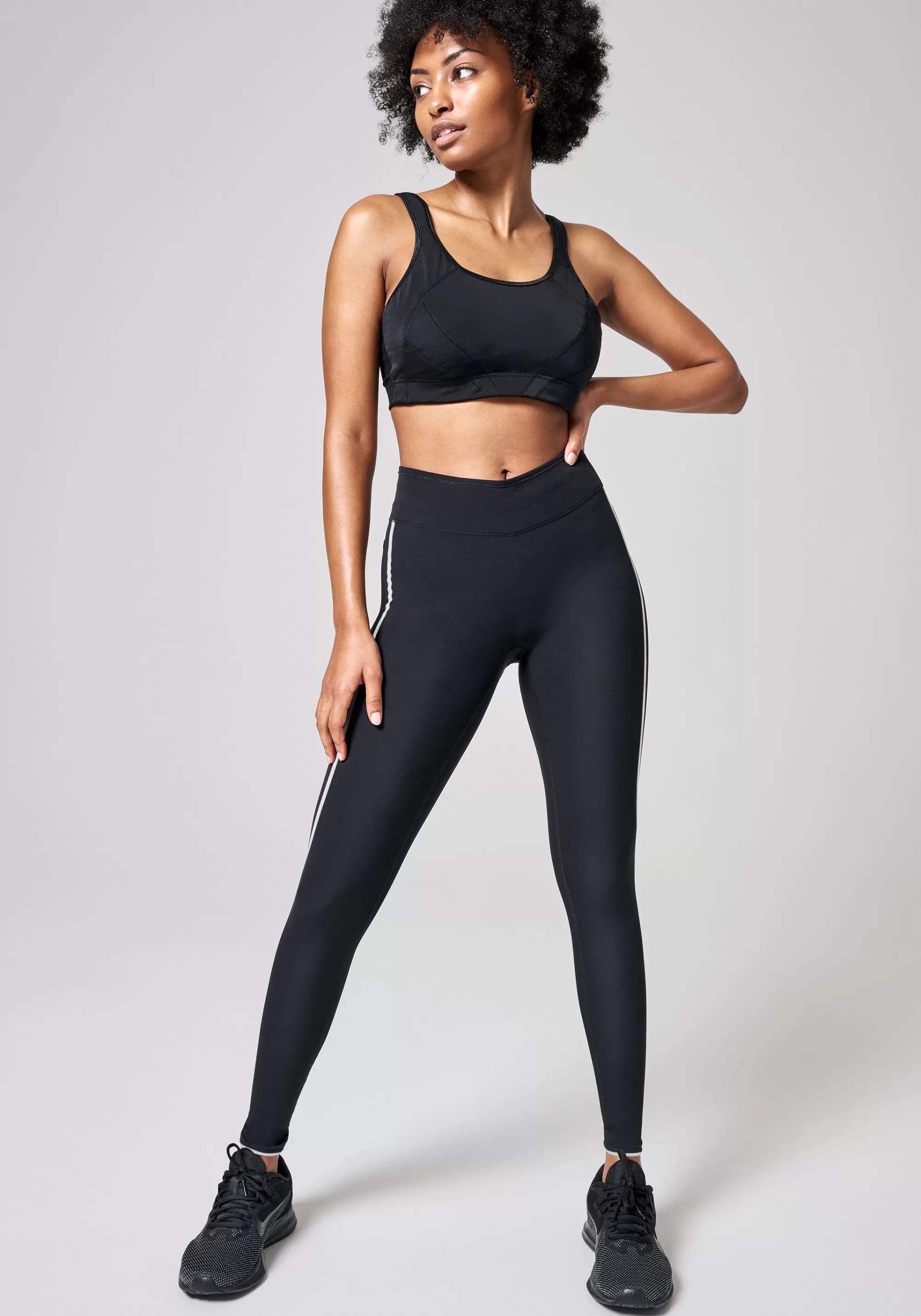 Casall Sculpture Running Tights - Liquid black Flash Sale