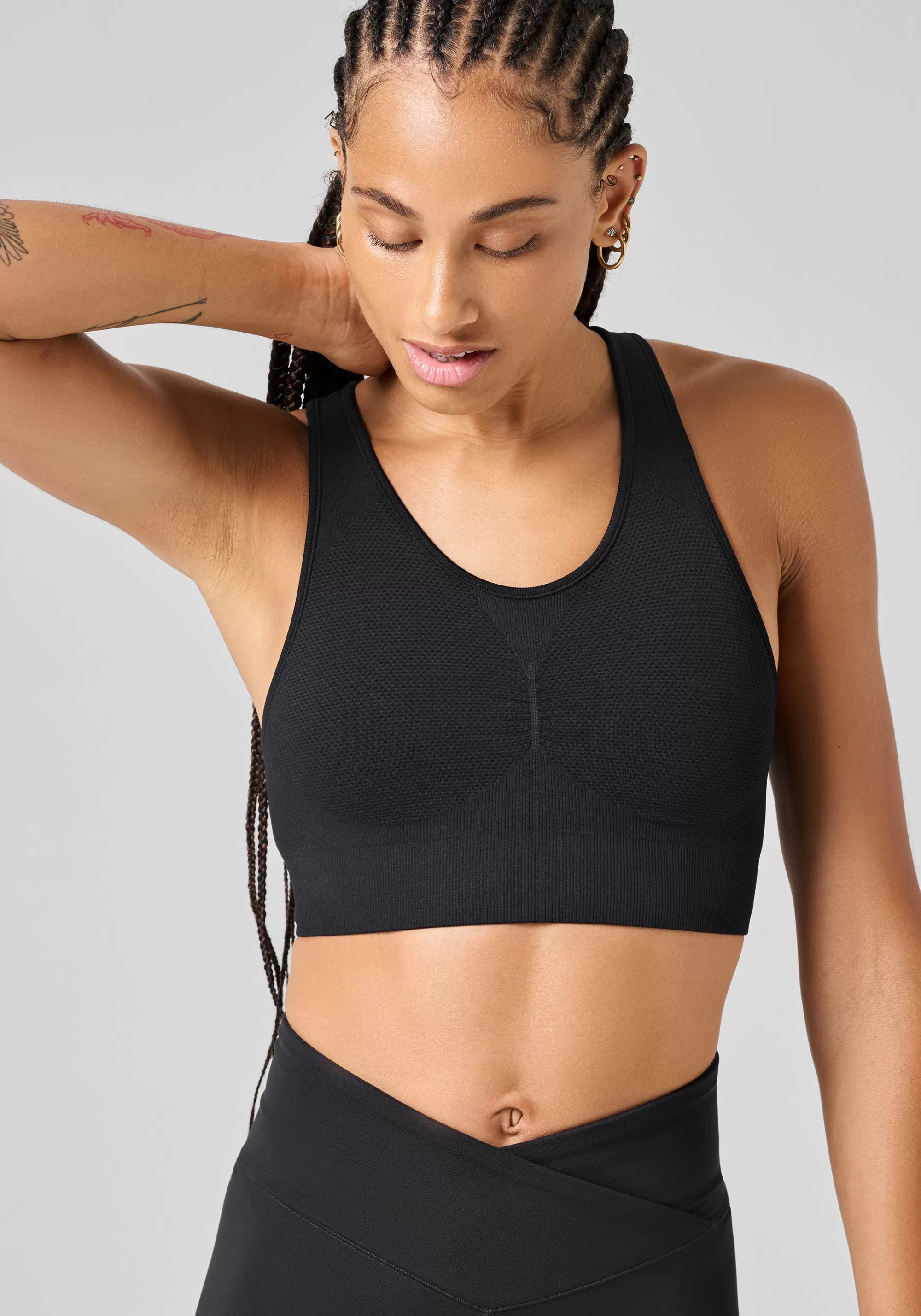 Casall Seamless Soft Sports Bra - Black New