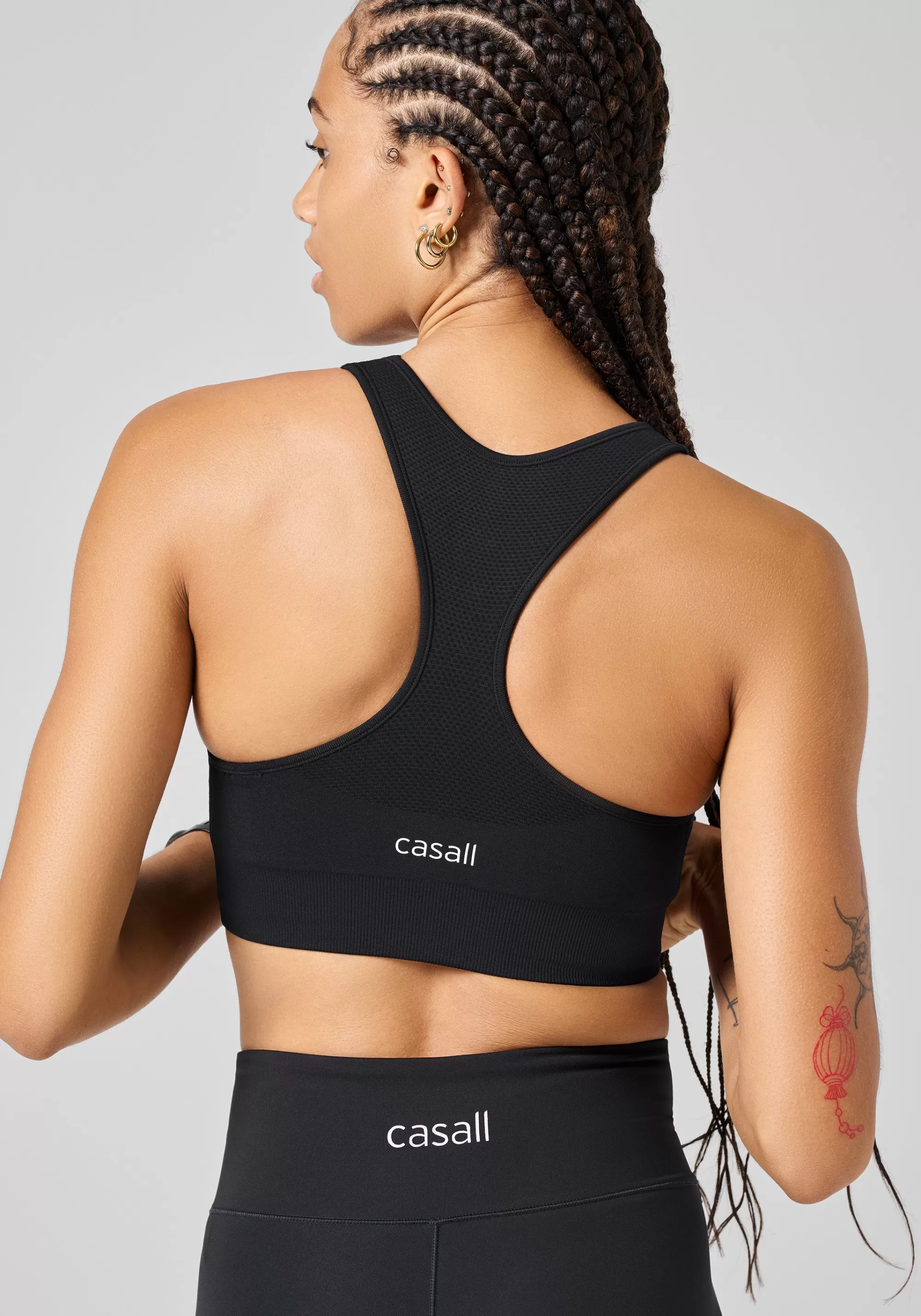 Casall Seamless Soft Sports Bra - Black New