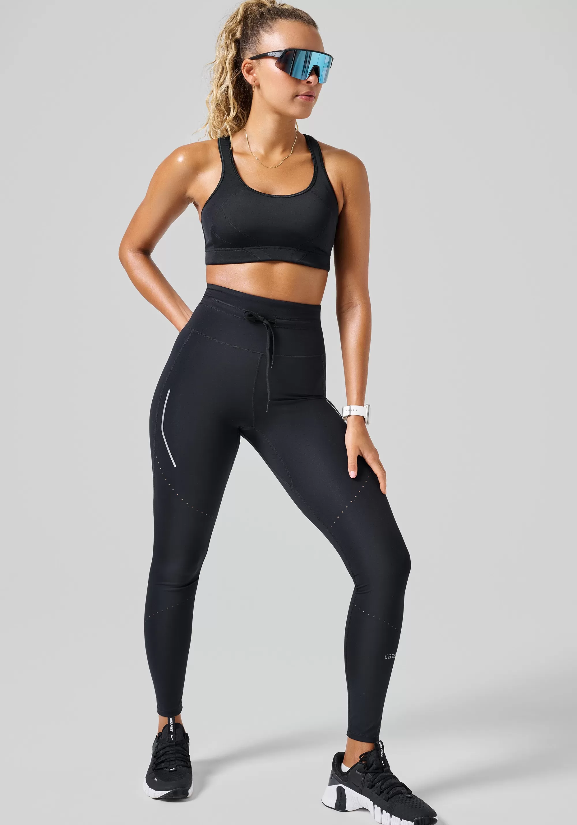 Casall Shapify High Waist Running Tights - Black Clearance