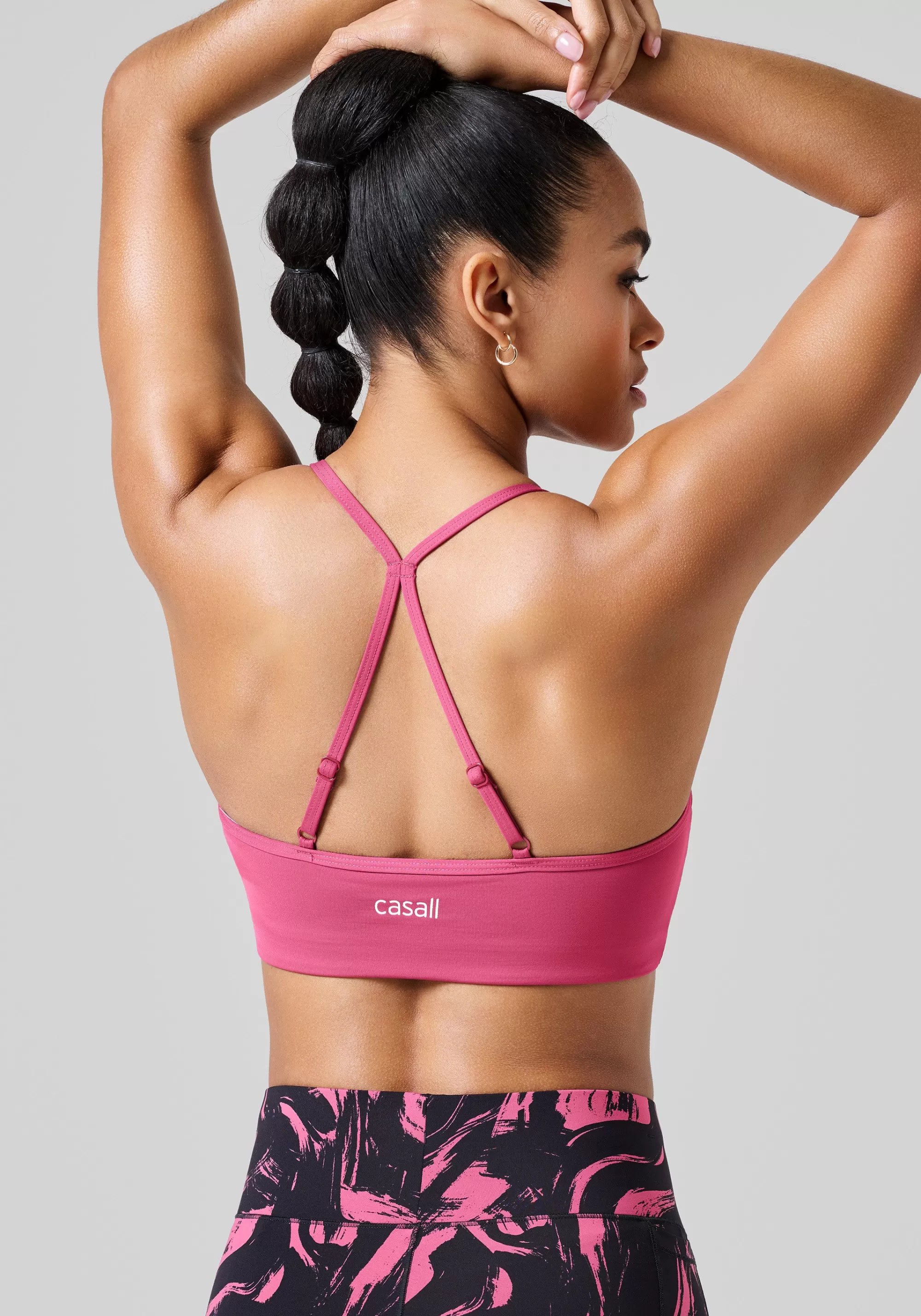 Casall Sleek Strappy Sports Bra - French Rose Cheap