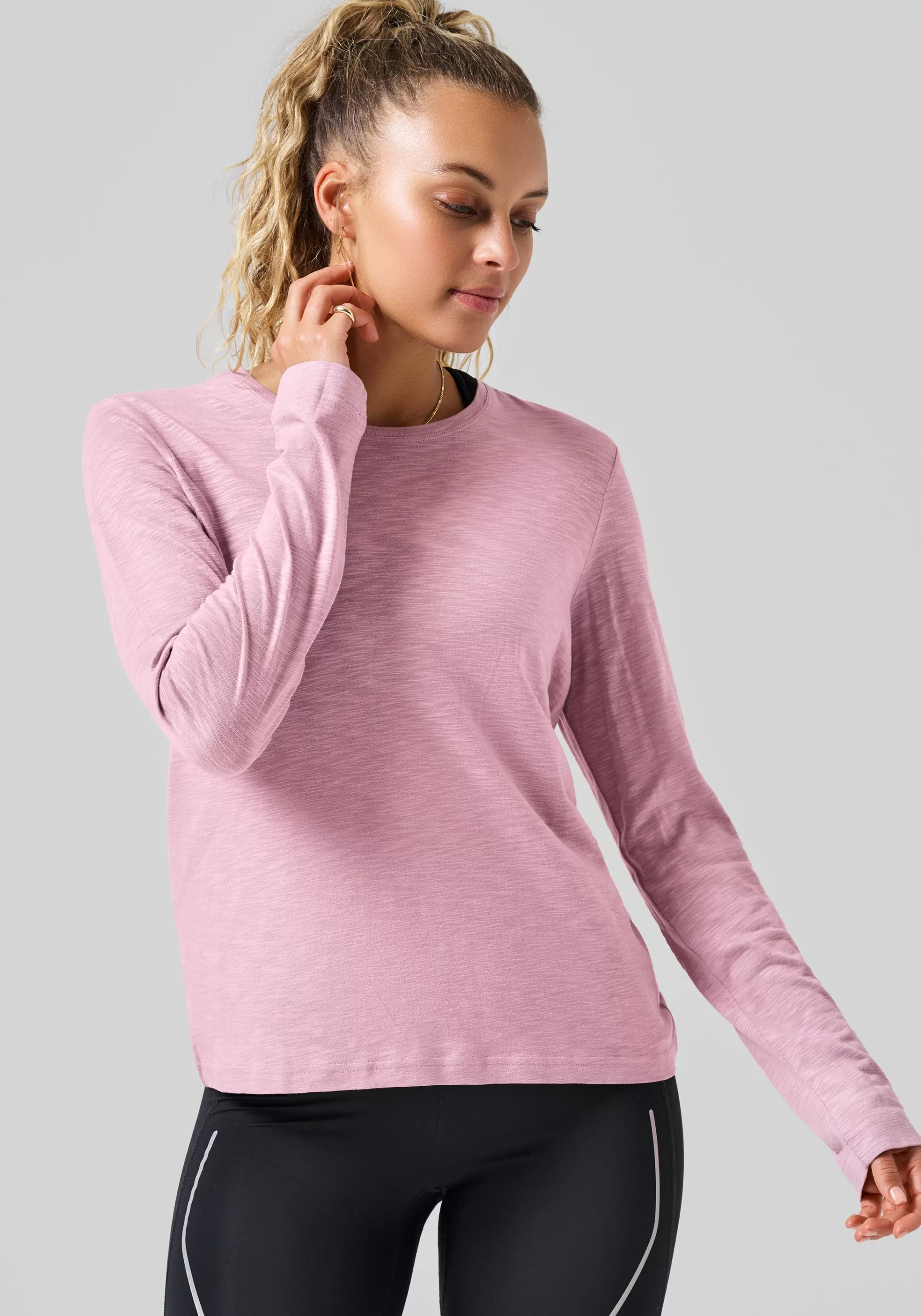 Casall Soft Texture Long Sleeve - Winter Mauve Fashion