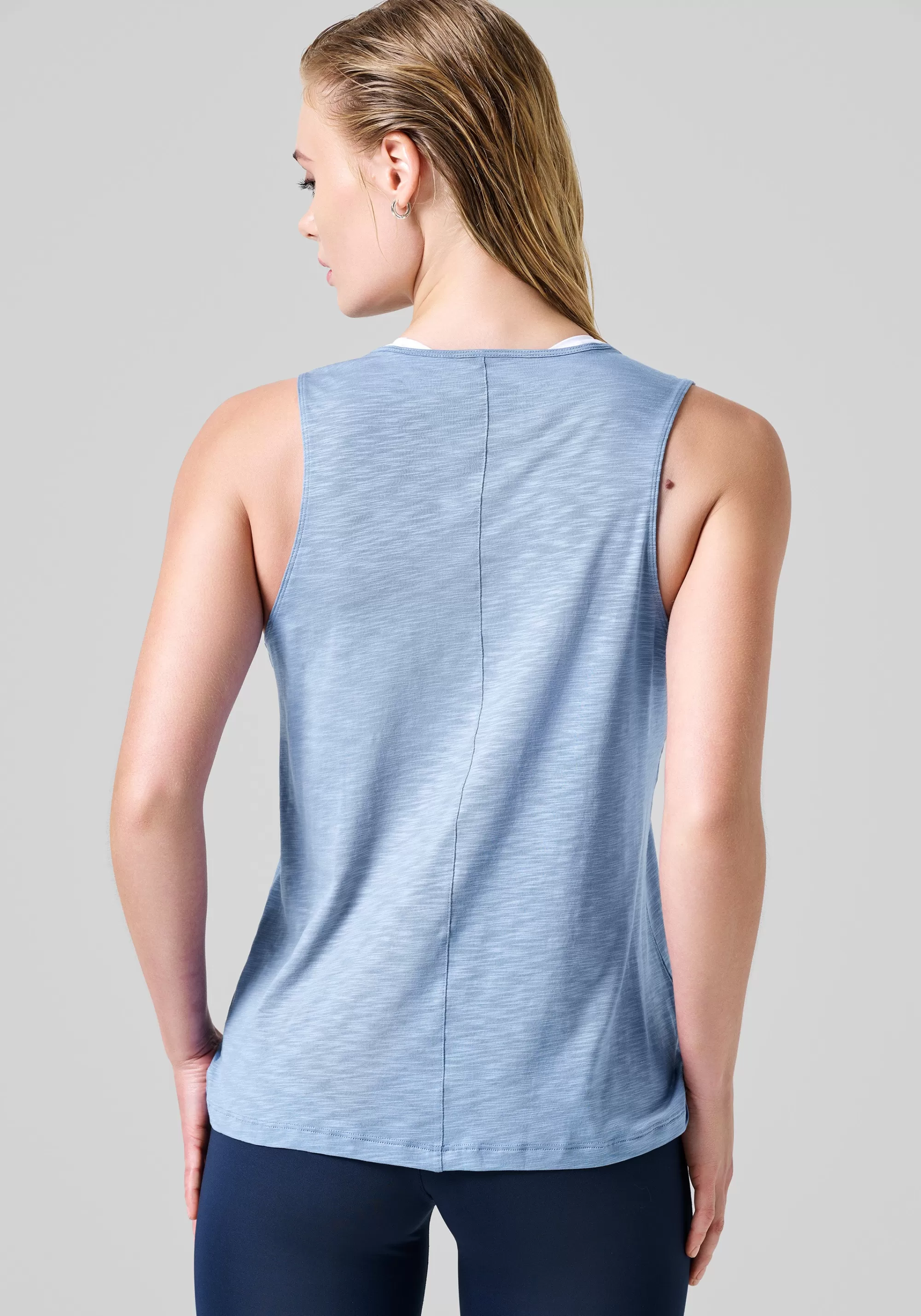 Casall Soft Texture Tank - Sense Blue Fashion