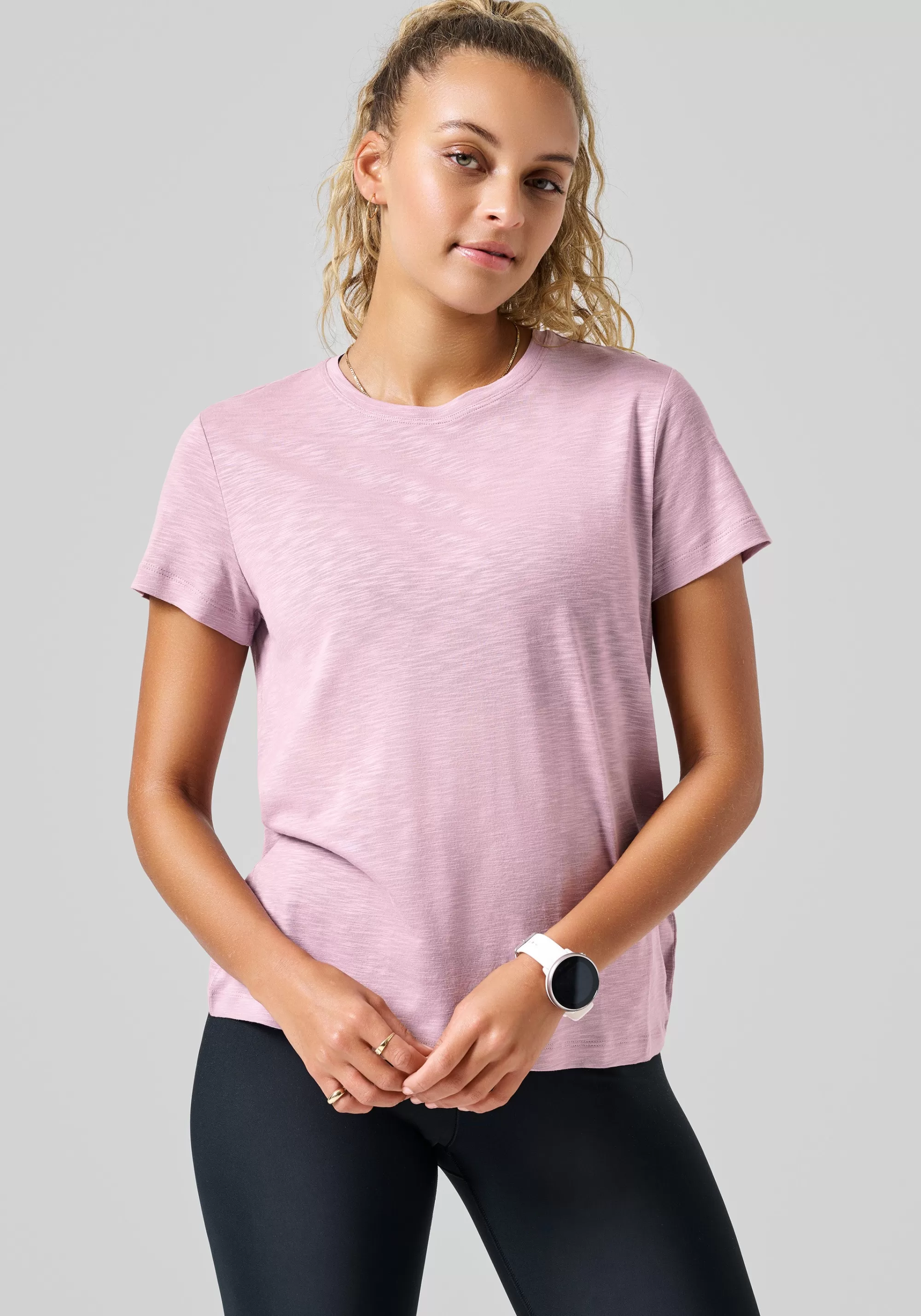 Casall Soft Texture Tee - Winter Mauve Cheap