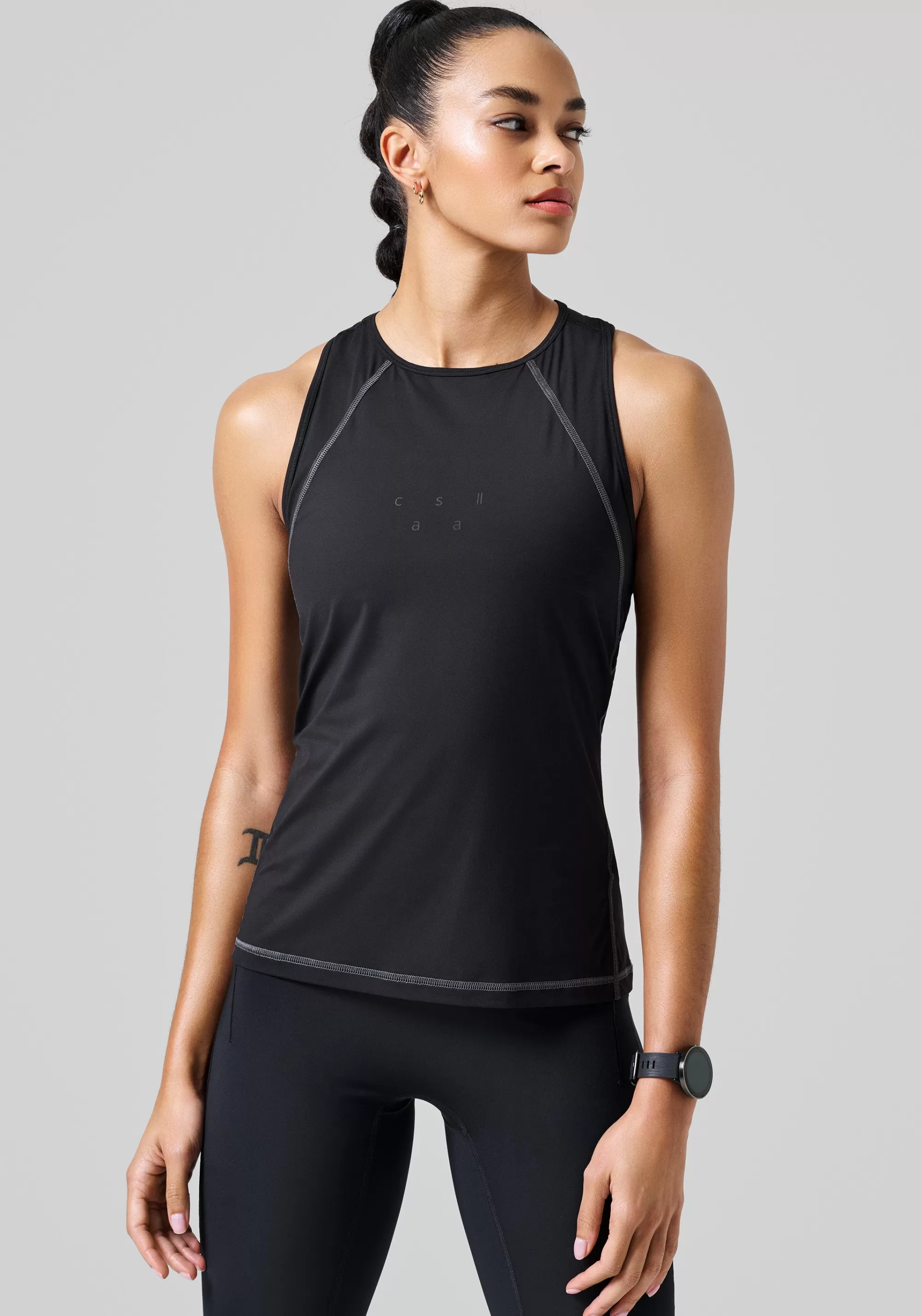 Casall Technical Pursuit Slim Tank - Black Clearance