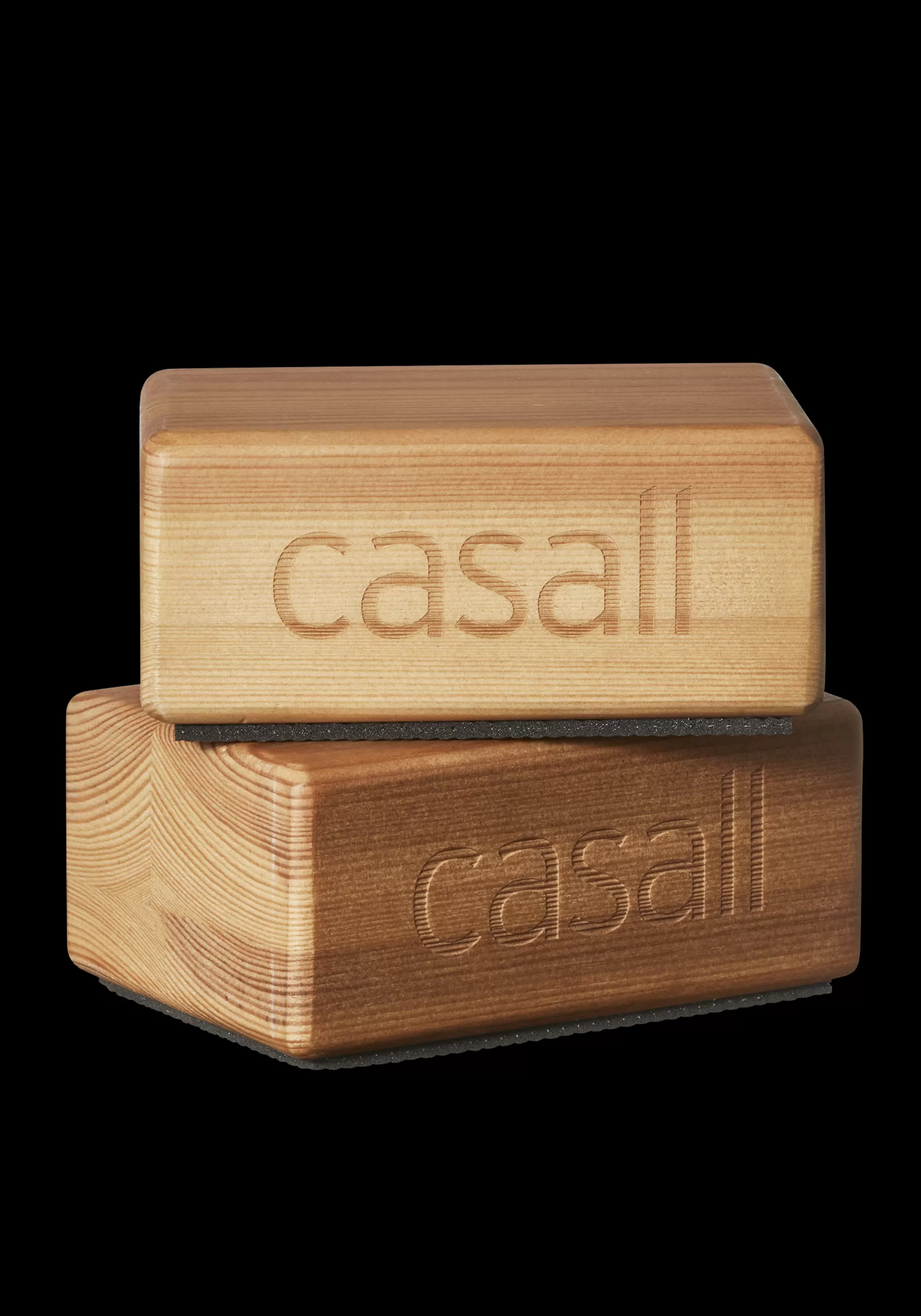 Casall Wood Handstand Block 2pcs - Natural wood /Black Best