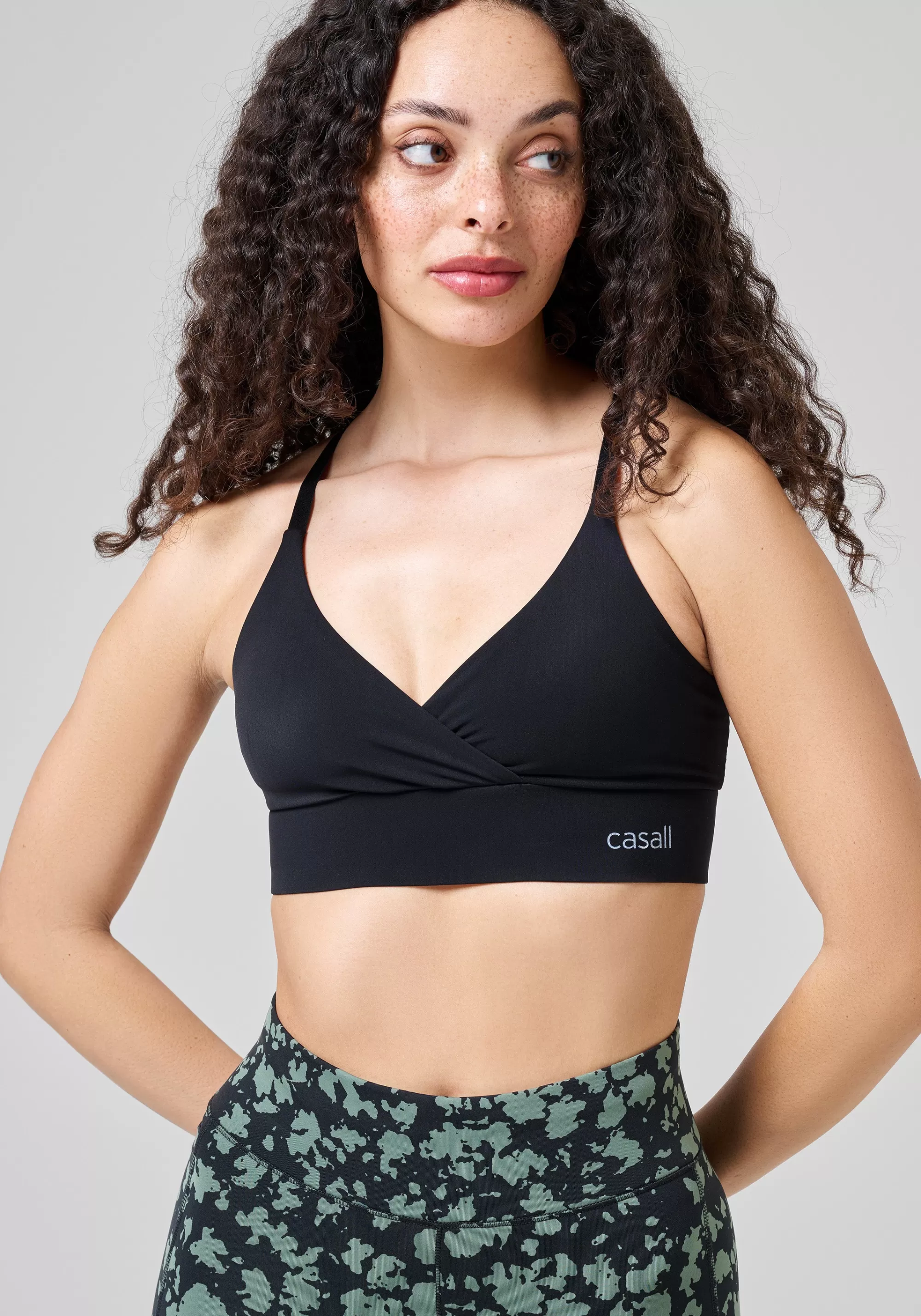 Casall Wrap Sports Bra - Black Best